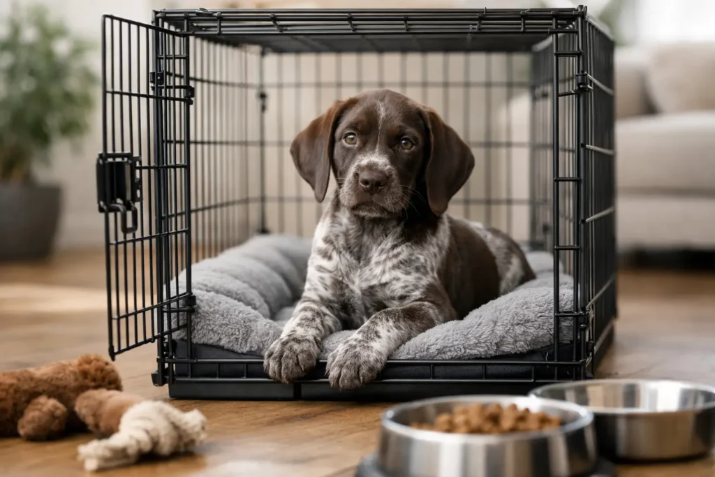 How to Crate Train GSP Puppies Right